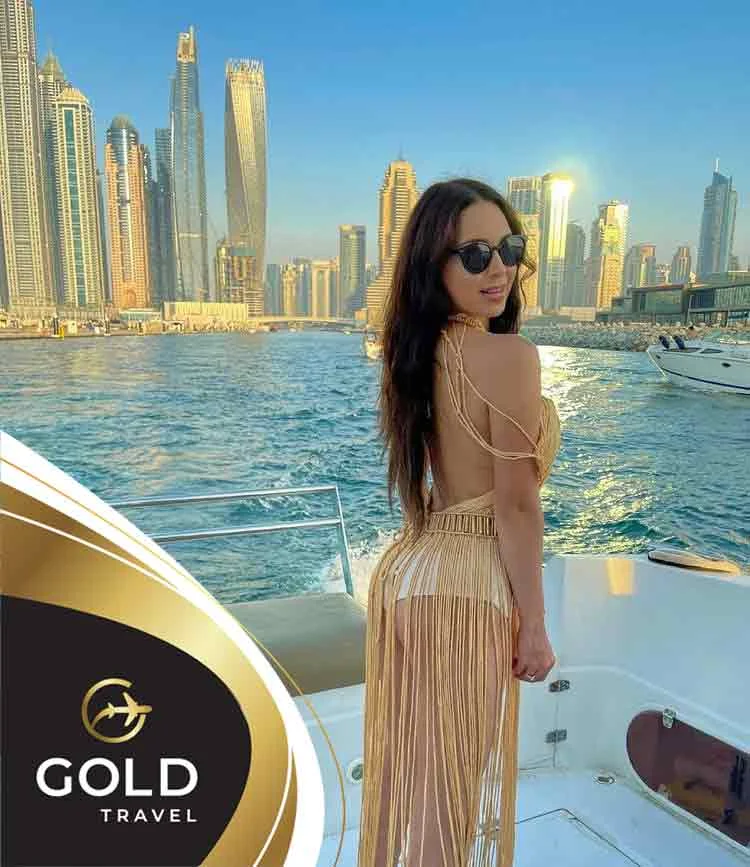 Nuestra cliente en Yate en Dubai Gold Travel Colombia